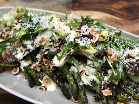 Grilled Chicory and Asparagus