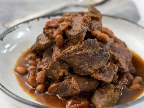 Red Chile Steak with Beans