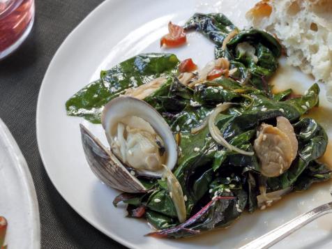Swiss Chard and Clams with Chi