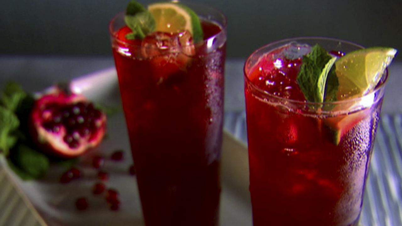 Virgin Pom-Cranberry Bellinis