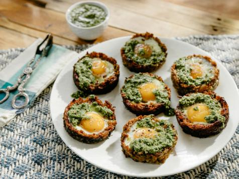 Carrot Hash With Egg and Pesto