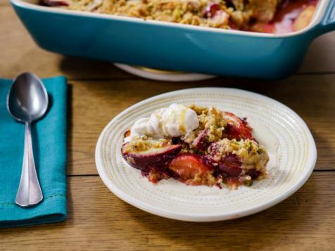 Black Plum and Cardamom Crumble