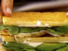 Grilled Chicken and Avocado Napoleons prepared by Giada de Laurentiis.