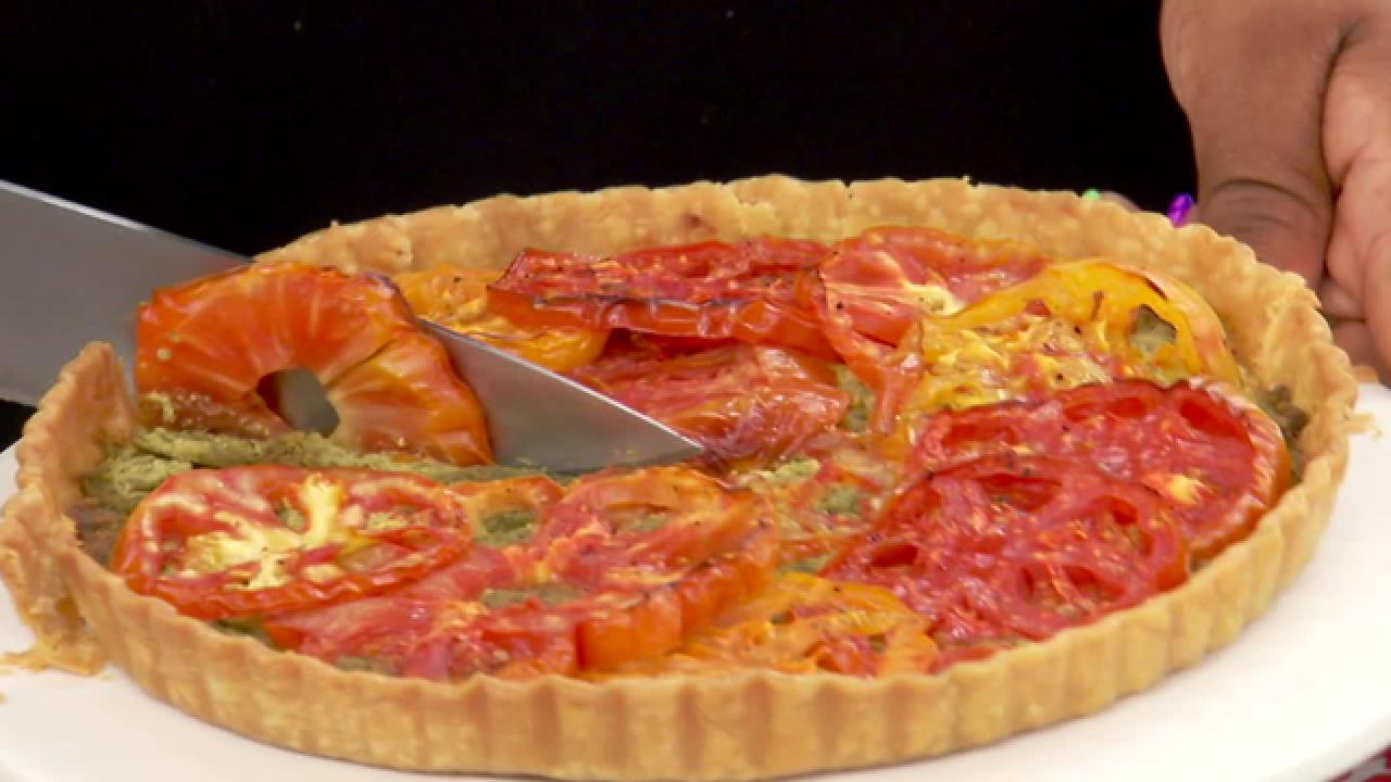 Sunny's Heirloom Tomato and Pesto Tart
