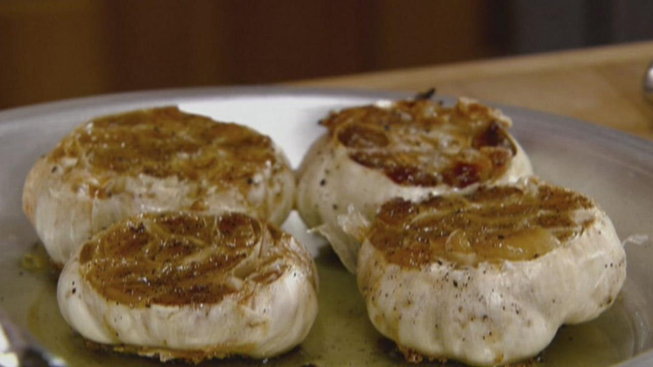 Garlic-Stuffed Lamb Loin Bites