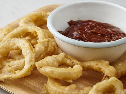 Onion Rings and Jerk Ketchup