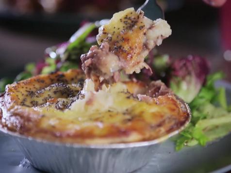 Beef and Red Wine Pie with Cheesy Potato Top