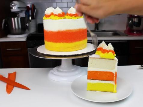 Candy Corn Sprinkle Cake