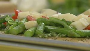 Asparagus Tomato Pizza