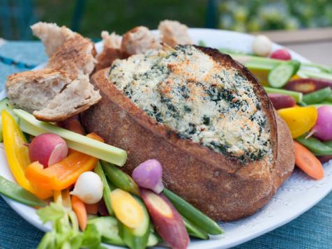 Spinach Artichoke Dip in a Bread Bowl