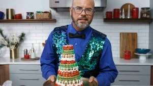 Pistachio Cherry Cookie Tower