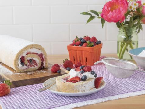 Coconut Berry Cream Roll