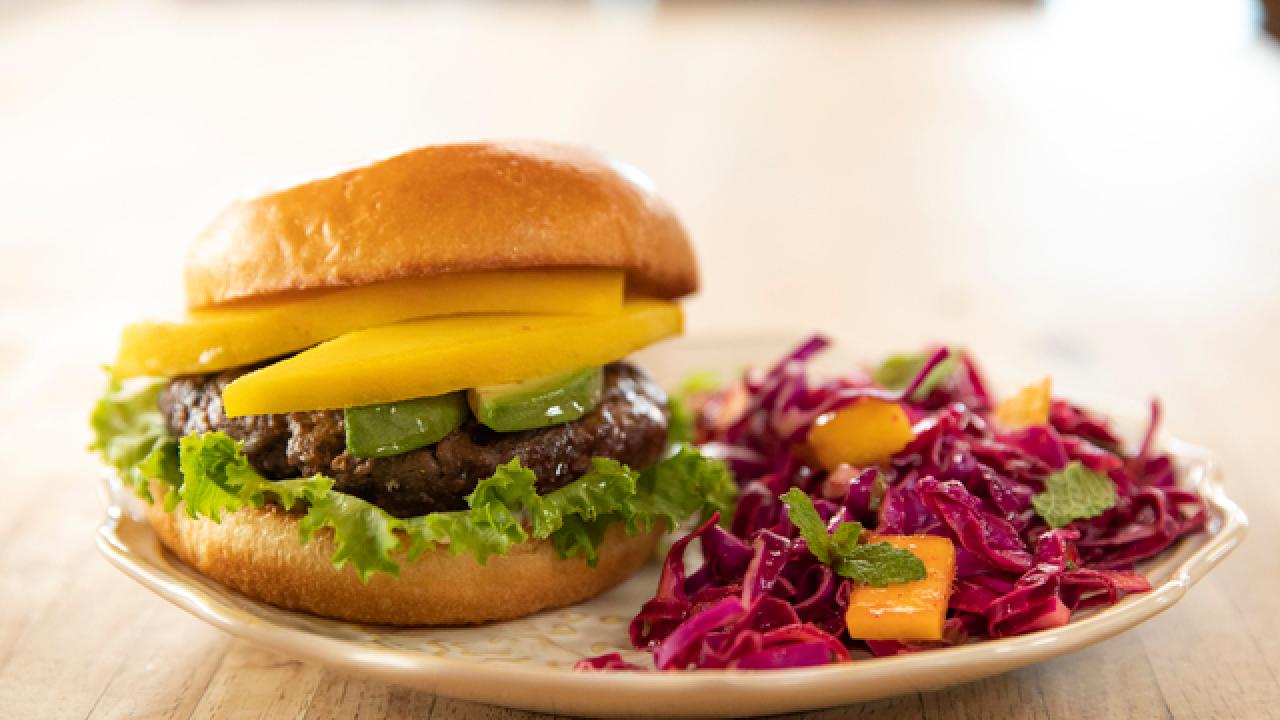 Caribbean Burgers with Mango