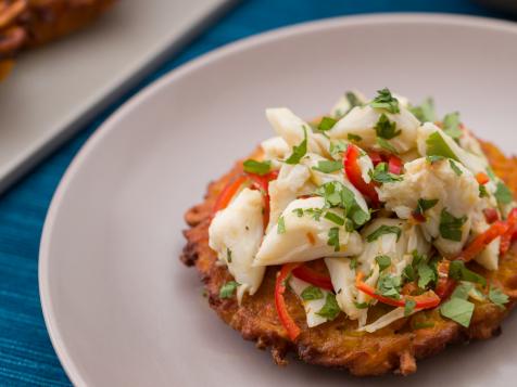 Sweet Potato Latke, Crab Salad