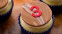 Woodgrain Cupcake Toppers