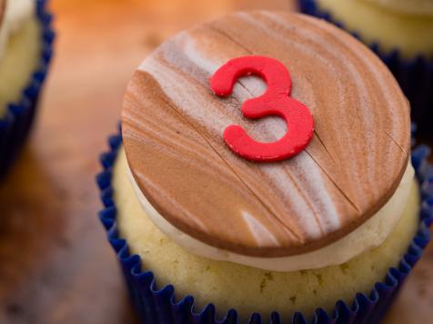 Woodgrain Cupcake Toppers