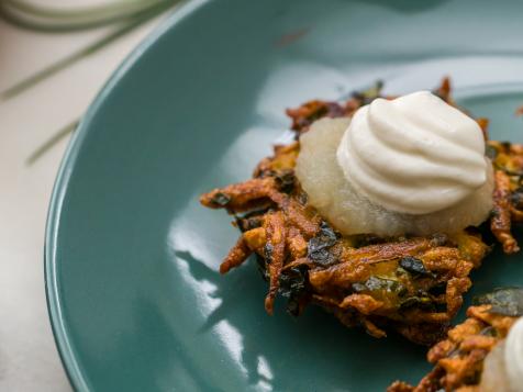 Herbed Potato Latkes with Kale