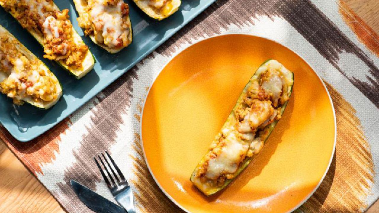 Chicken Parm Zucchini Boats