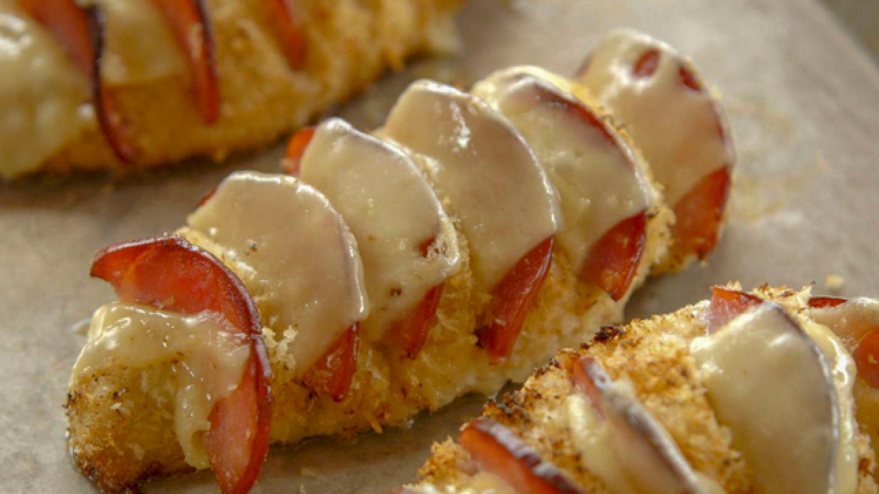 Ree Drummond's Hasselback Chicken Cordon Bleu