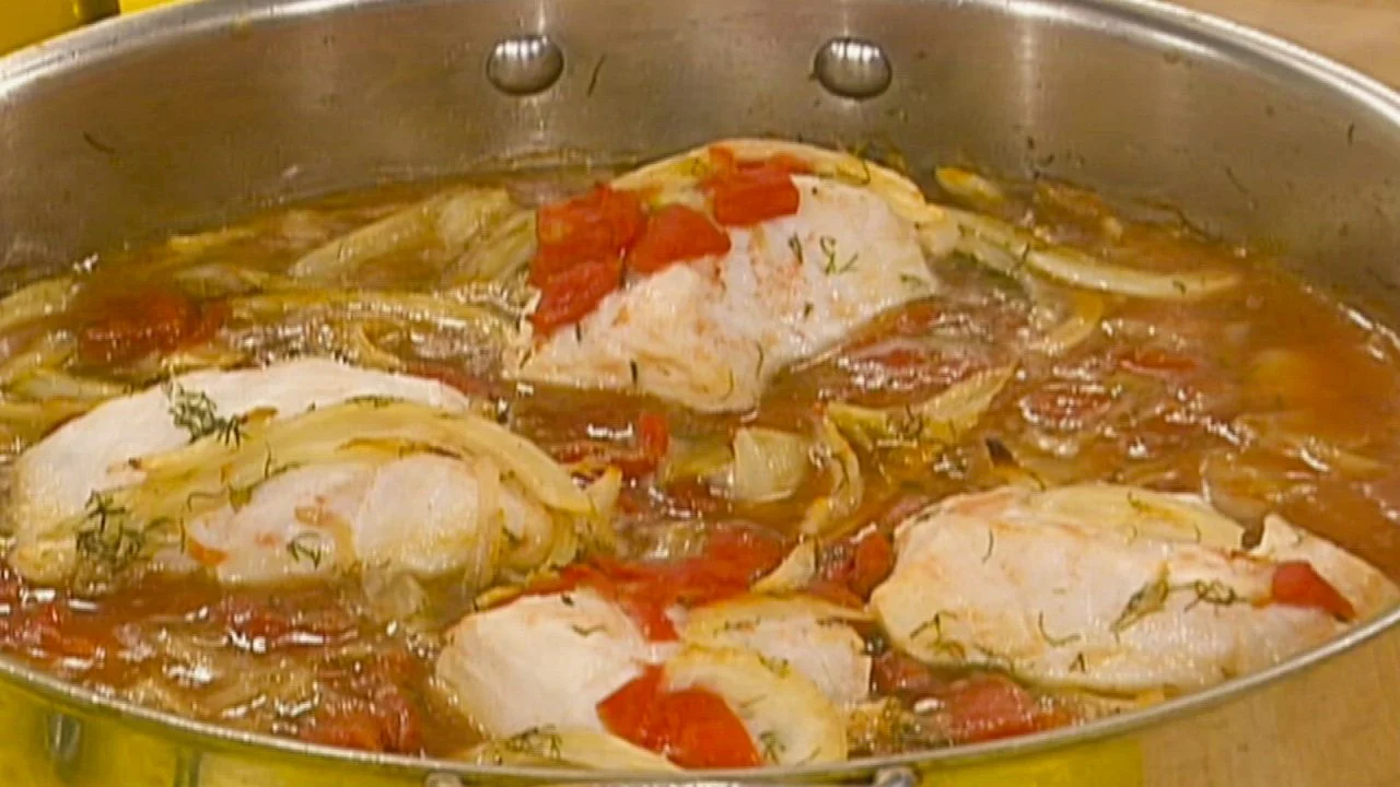 Cod With Fennel, Dill & Tomato