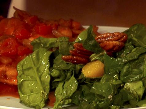Spinach and Citrus Salad with Sweet and Spicy Pecans