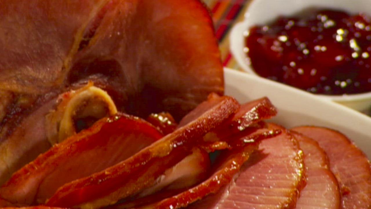 Baked Cherry-Glazed Ham