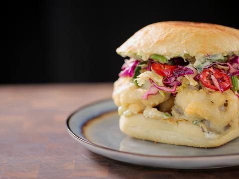 Guy's Tempura Mushroom Burger
