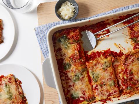 Kelly's Pesto Lasagna Roll-Ups