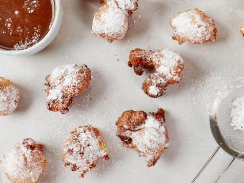 Donut Holes and Caramel Sauce