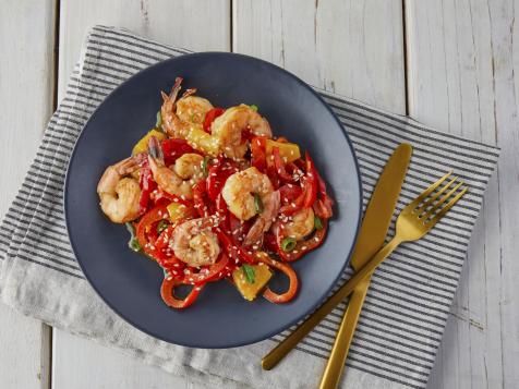 Shrimp and Bell Pepper Noodles