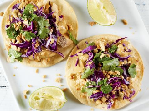 Peanut Chicken Tostadas