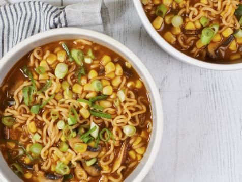Corn and Mushroom Ramen Bowls