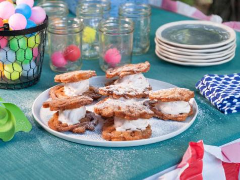 Funnel Cake Ice Cream Sandwich