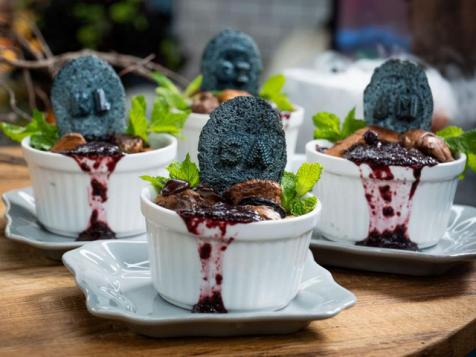 Dread Pudding with Cherry Blood Sauce