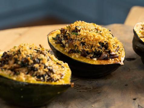 Black Wild Rice-Stuffed Acorn Squash