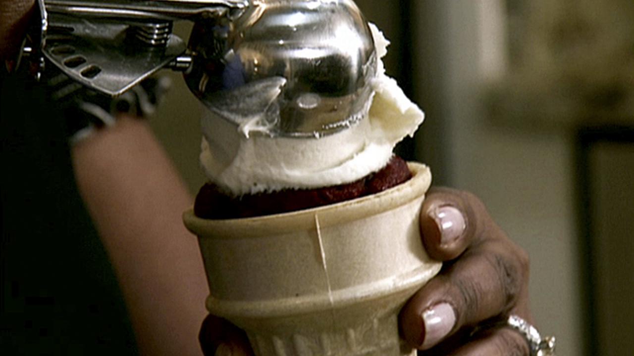Red Velvet Cone Cakes