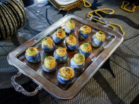 Spider Web Deviled Eggs