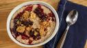 Oatmeal with Blueberry Sauce