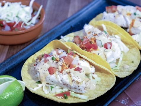 Grilled Fish Tacos with Crema