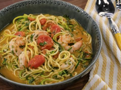Zoodles with Garlic Shrimp