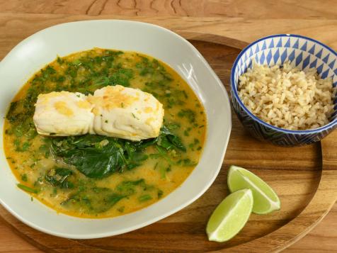 Thai-Style Halibut with Broth