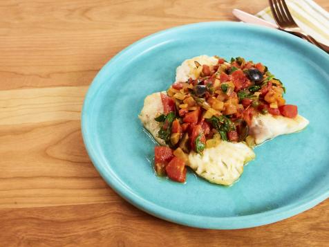 Fish with Tomatoes and Olives