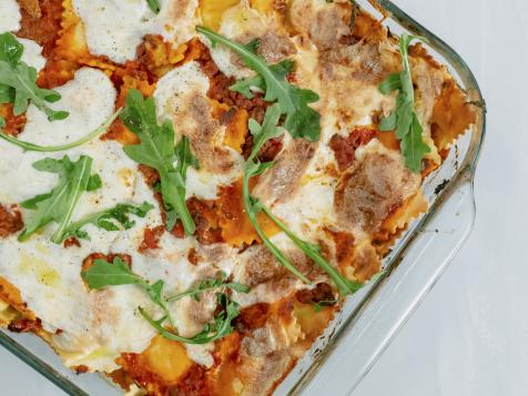 Ravioli Lasagna with Arugula