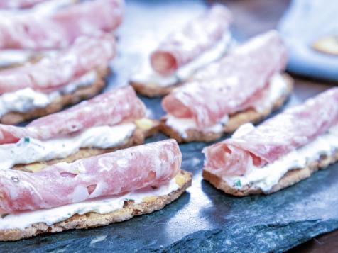 Biscotti, Cream Cheese, Salami