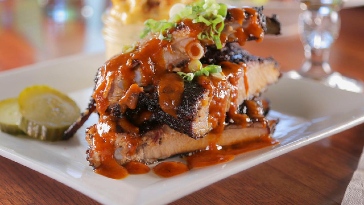 Honey Bourbon Glazed Smoked Spareribs