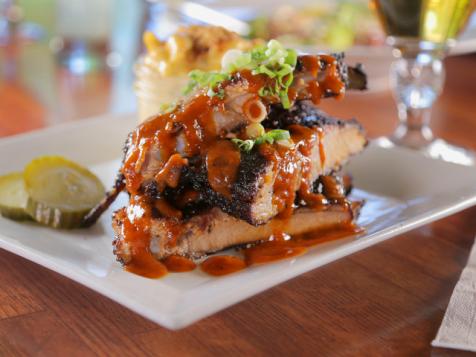 Honey Bourbon Glazed Smoked Spareribs