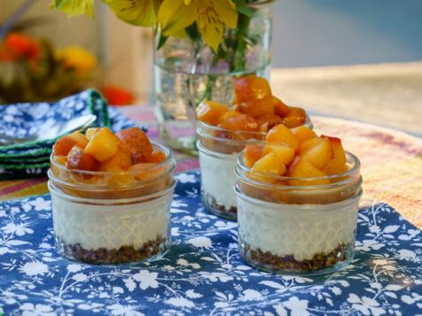 Mini Georgia Peach Cheesecakes