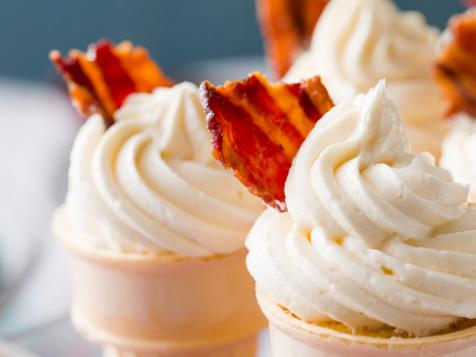 Maple Bacon Cone Cupcakes