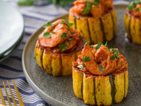 Shrimp Stuffed Delicata Squash