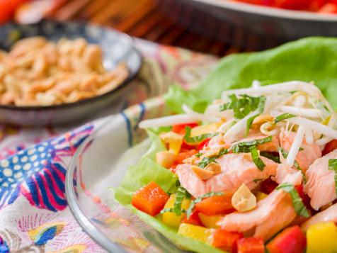 Thai Salmon Lettuce Cups